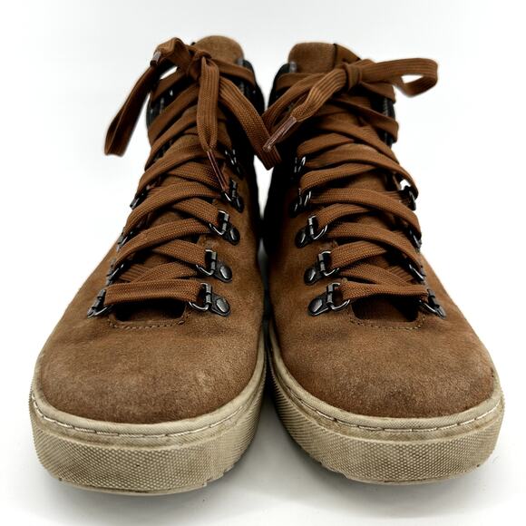 Forsake Lucie Mid Outdoor Sneakers Lace Up Waterproof Suede Black Brown 7 - Picture 5 of 8